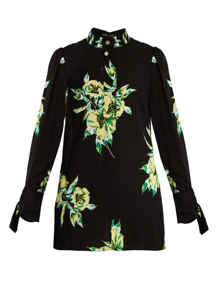 Proenza Schouler Lily-print Silk-georgette Blouse