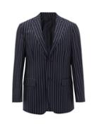 Matchesfashion.com Cobra S.c. - Single-breasted Pinstriped Wool Blazer - Mens - Black White