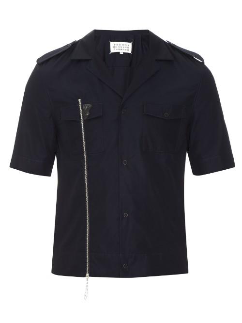 Maison Margiela Zip-front Cotton Shirt