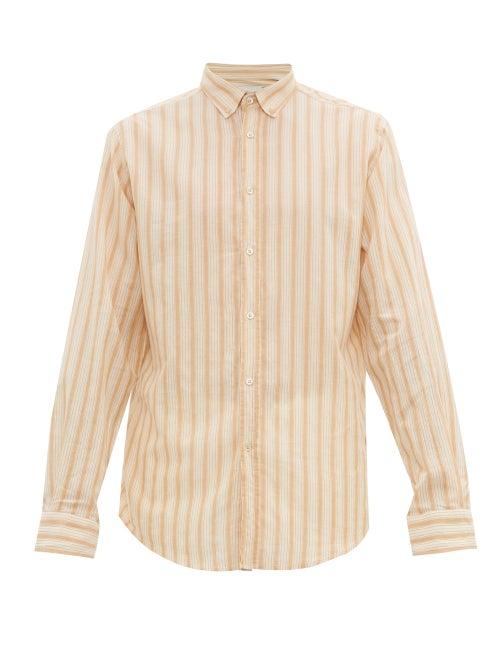 Matchesfashion.com Arj - The Marlboro Man Striped Cotton Shirt - Mens - Beige Multi