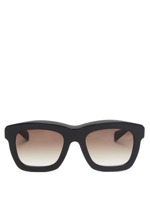Kuboraum - Square Acetate Sunglasses - Mens - Black