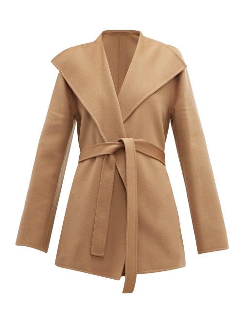 Matchesfashion.com Joseph - Lima Tie Waist Wool Blend Coat - Womens - Camel