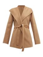 Matchesfashion.com Joseph - Lima Tie Waist Wool Blend Coat - Womens - Camel