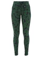 Matchesfashion.com The Upside - Palm Leaf Print Performance Leggings - Womens - Green Navy