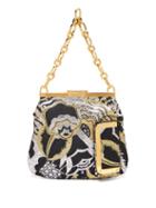 Matchesfashion.com Bienen-davis - 5am Art Disco Brocade Clutch - Womens - Black Gold