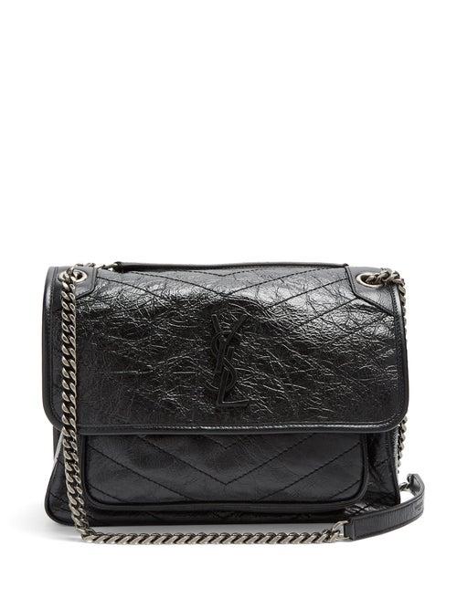 Matchesfashion.com Saint Laurent - Niki Medium Quilted-leather Bag - Womens - Black