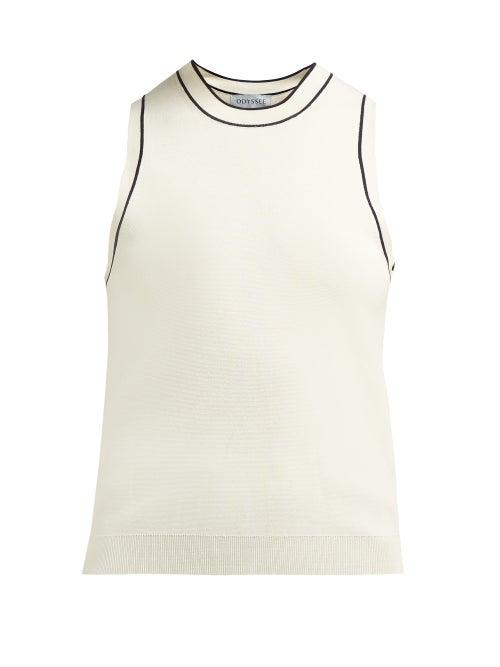 Matchesfashion.com Odyssee - Liberte Knitted Tank Top - Womens - Cream