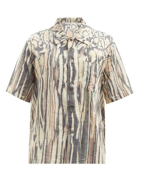 Matchesfashion.com Our Legacy - Box Abstract-print Cotton-blend Shirt - Mens - Multi