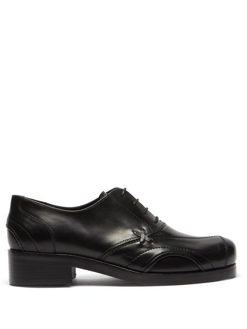 Matchesfashion.com Stefan Cooke - Panelled Leather Oxford Shoes - Mens - Black