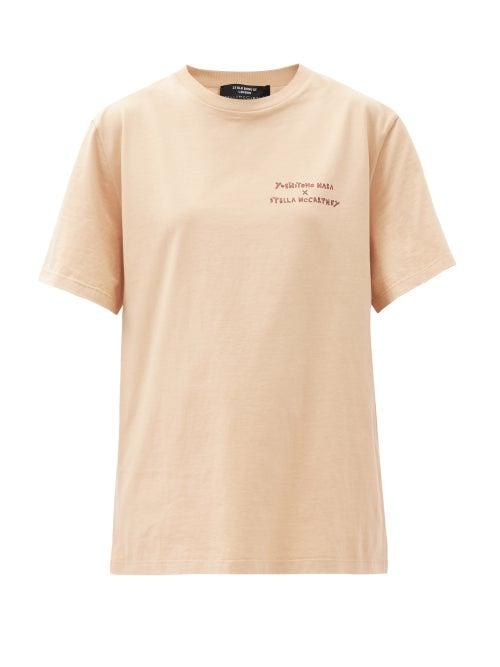 Matchesfashion.com Stella Mccartney - X Yoshitomo Nara Organic-cotton Jersey T-shirt - Womens - Beige Print