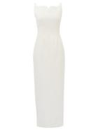 Matchesfashion.com Emilia Wickstead - Briony Sweetheart-neck Cloqu Maxi Dress - Womens - White