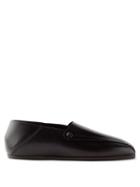 Lemaire - Collapsible-heel Leather Loafers - Mens - Black