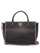 Matchesfashion.com Valentino Garavani - Rockstud Grained-leather Tote Bag - Womens - Black
