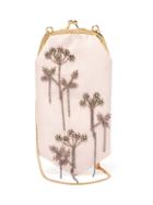Matchesfashion.com Erdem - Beaded Mikado Silk Cross Body Bag - Womens - Pink Multi