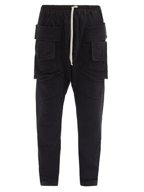 Matchesfashion.com Rick Owens Drkshdw - Creatch Flap-pocket Cotton-jersey Track Pants - Mens - Black