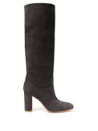 Matchesfashion.com Gianvito Rossi - Slouch 85 Knee High Suede Boots - Womens - Black
