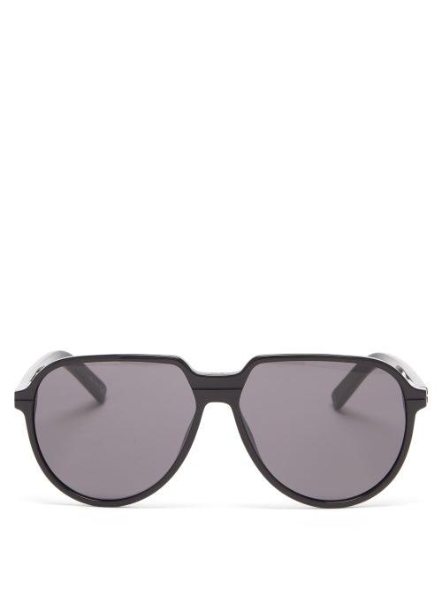 Matchesfashion.com Dior - Dioressential Aviator Acetate Sunglasses - Mens - Black
