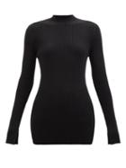 Raey - Recycled Merino-wool Blend Rib High-neck Sweater - Womens - Black