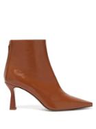 Matchesfashion.com Wandler - Lina Point Toe Leather Ankle Boots - Womens - Tan
