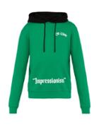 Matchesfashion.com Off-white - Impressionism Cotton Hooded Sweatshirt - Mens - Green