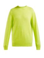 Matchesfashion.com The Elder Statesman - Round Neck Cashmere Sweater - Womens - Yellow