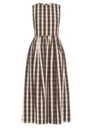 Brock Collection Gingham Linen And Cotton-blend Dress