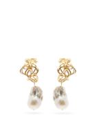 Matchesfashion.com Completedworks - Twisted Pearl & 14kt Gold-plated Hoop Earrings - Womens - Pearl