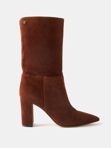 Gianvito Rossi - Piper 85 Suede Boots - Womens - Brown