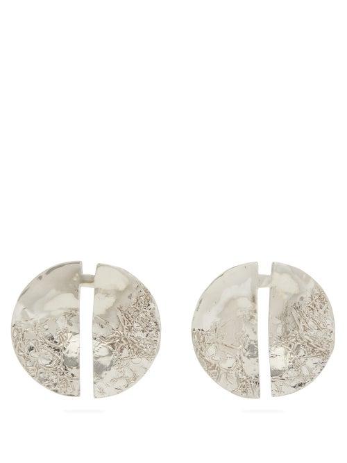 Matchesfashion.com Misho - Split Hammered Silver Earrings - Womens - Silver