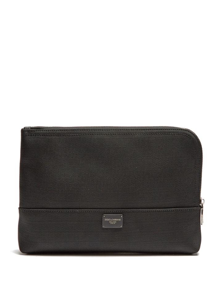Dolce & Gabbana Logo-plaque Zip-around Pouch