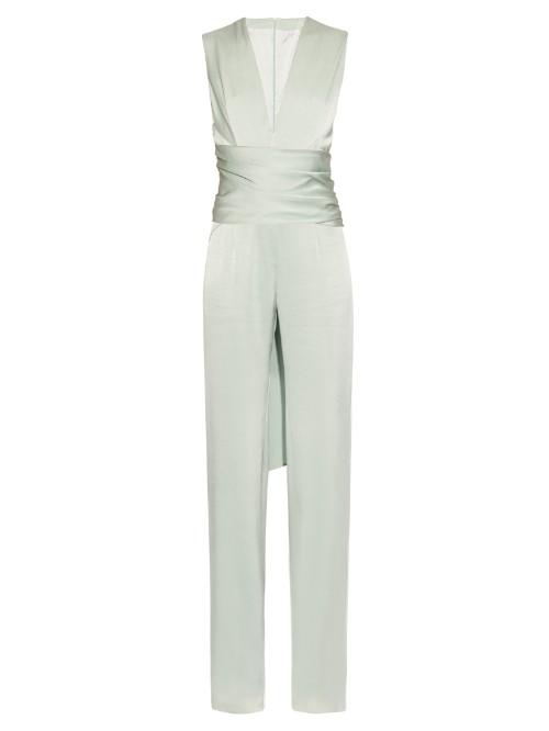 Galvan Sleeveless Satin-crepe Jumpsuit