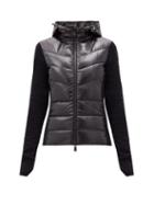 Matchesfashion.com Moncler Grenoble - Logo-patch Down-filled Soft-shell Hooded Jacket - Womens - Black