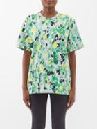 Adidas By Stella Mccartney - Printed Organic-cotton Jersey T-shirt - Womens - Green Multi