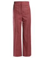 Matchesfashion.com Fendi - Checked Wool Trousers - Womens - Red Multi