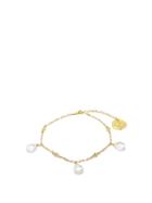 Matchesfashion.com Ancient Greek Sandals - Quartz-beaded 24kt Gold-plated Chain Anklet - Womens - Gold