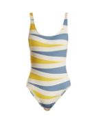 Matchesfashion.com Solid & Striped - The Anne Marie Backgammon Print Swimsuit - Womens - Multi