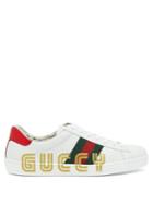 Gucci New Ace Glitter-embellished Leather Trainers
