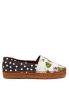 Matchesfashion.com Dolce & Gabbana - Logo-plaque Patchworked-fabric Espadrilles - Womens - Multi