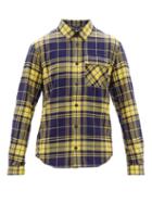 Matchesfashion.com Aztech Mountain - Loge Peak Checked Cotton Flannel Ski Shirt - Mens - Navy
