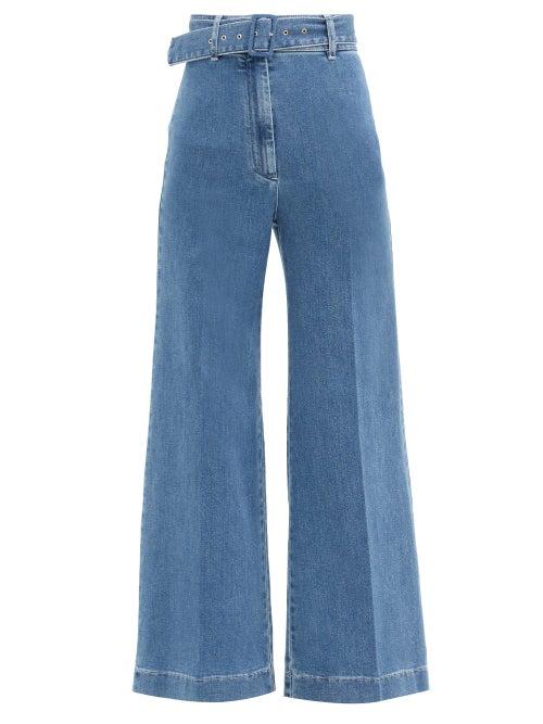 Matchesfashion.com Emilia Wickstead - Jada High-rise Wide-leg Jeans - Womens - Denim