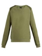Matchesfashion.com The Upside - Twill Panelled Cotton Sweatshirt - Womens - Khaki