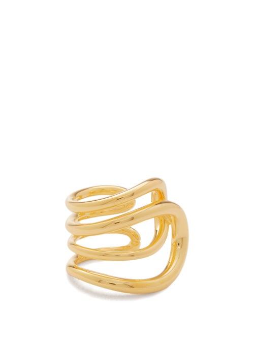 Charlotte Chesnais - Daisy 18kt Gold-vermeil Ring - Womens - Yellow Gold
