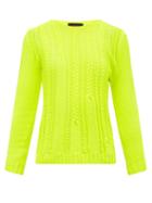 Matchesfashion.com La Fetiche - Ivy Shrunken Style Wool Sweater - Womens - Yellow