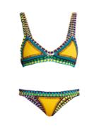 Kiini Ro Crochet-trimmed Triangle Bikini