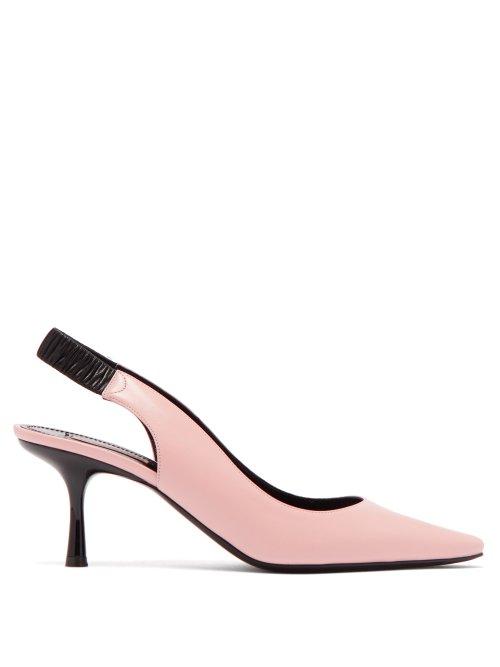 Matchesfashion.com Fabrizio Viti - Harper Leather Slingback Pumps - Womens - Light Pink