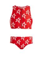 Matchesfashion.com Perfect Moment - Star High Rise Bikini - Womens - Red