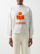 Isabel Marant Toile - Moby Flocked-logo Cotton-blend Sweatshirt - Womens - Orange