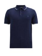 Matchesfashion.com Polo Ralph Lauren - Logo-embroidered Knitted Cotton-blend Polo Shirt - Mens - Navy