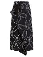Roland Mouret Fellini Floral Cotton-blend Skirt