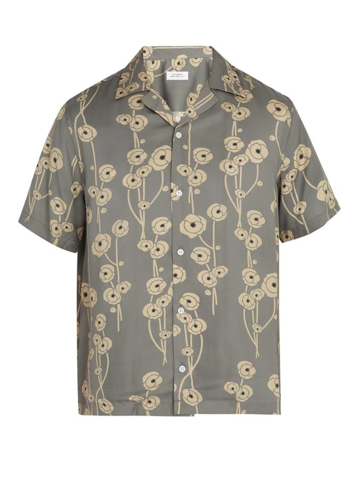 Saturdays Nyc Canty Poppy-print Woven Shirt